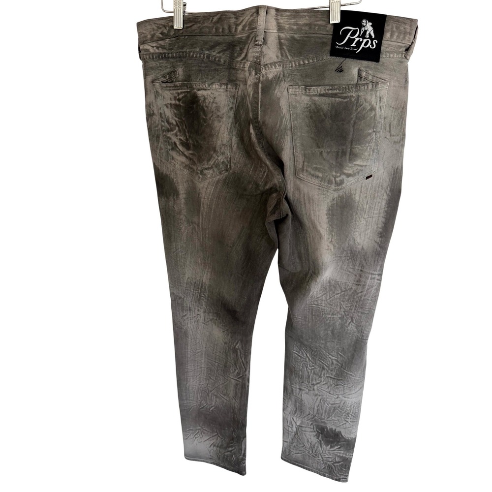 PRPS Mens Gray Acid Wash Denim Jeans Size 38 Bruised Never Broken NWOT - Picture 2 of 15